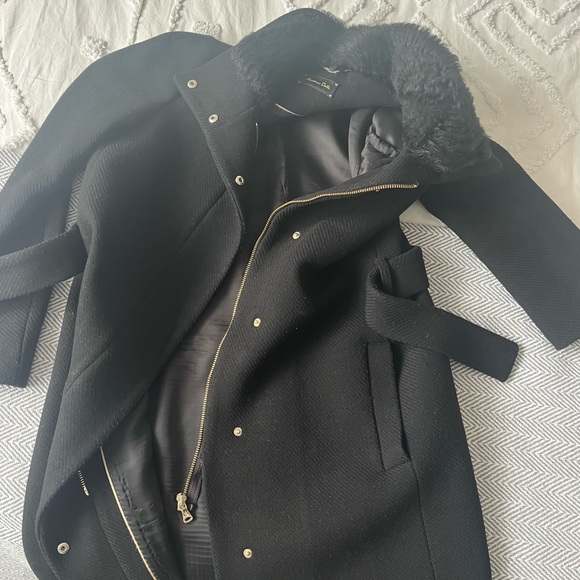 Massimo Dutti Black Dress Coat - Picture 5 of 7